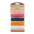 Hemptique 0.5mm #10 Hemp Cord Card Set Eco Friendly Sustainable Naturally Grown Jewelry Bracelet Making Paper Crafting Scrapbooking Bookbinding Mixed Media Crocheting Macrame Seasonal Holiday Gift Wrapping Outdoor Gardening