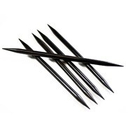 8" 13 US/9mm Ebony Double Point Needles by Nirvana Needle Arts