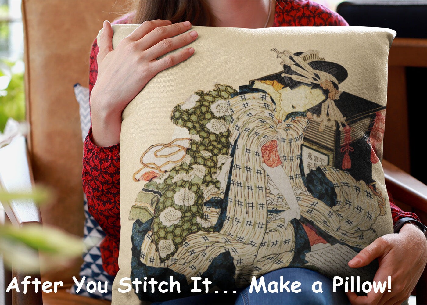 Orenco Originals Hokusai Asian Kimono Courtesan-Square Design Counted Cross Stitch Pattern