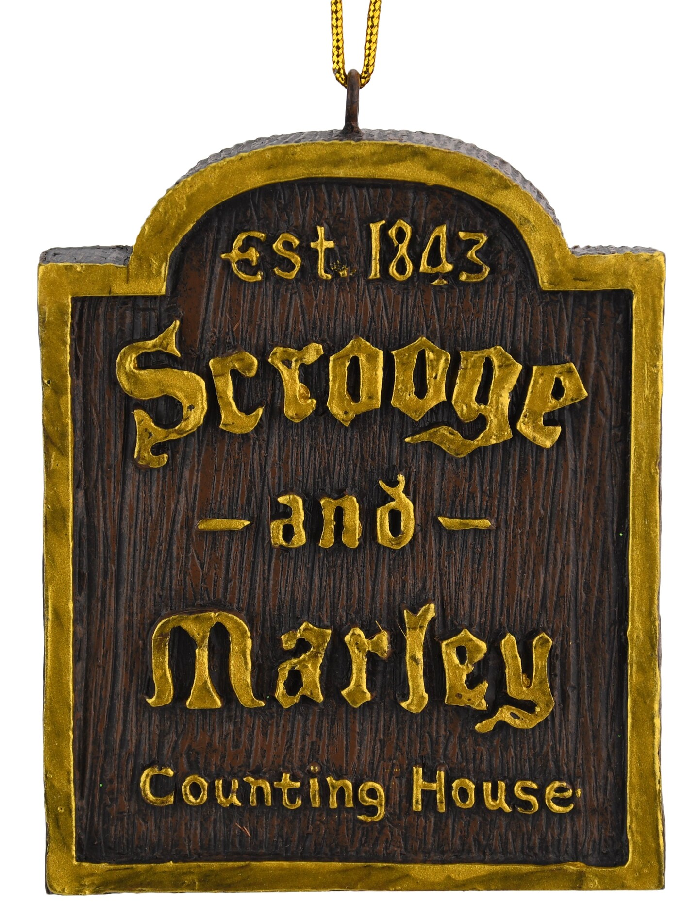 Tree Buddees A Christmas Carol Scrooge & Marley Counting House Sign Ornament