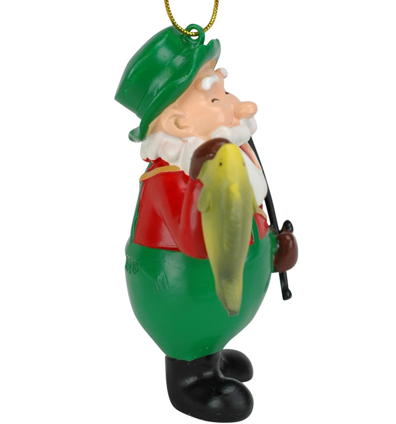 Fishing Santa Claus Christmas Ornament