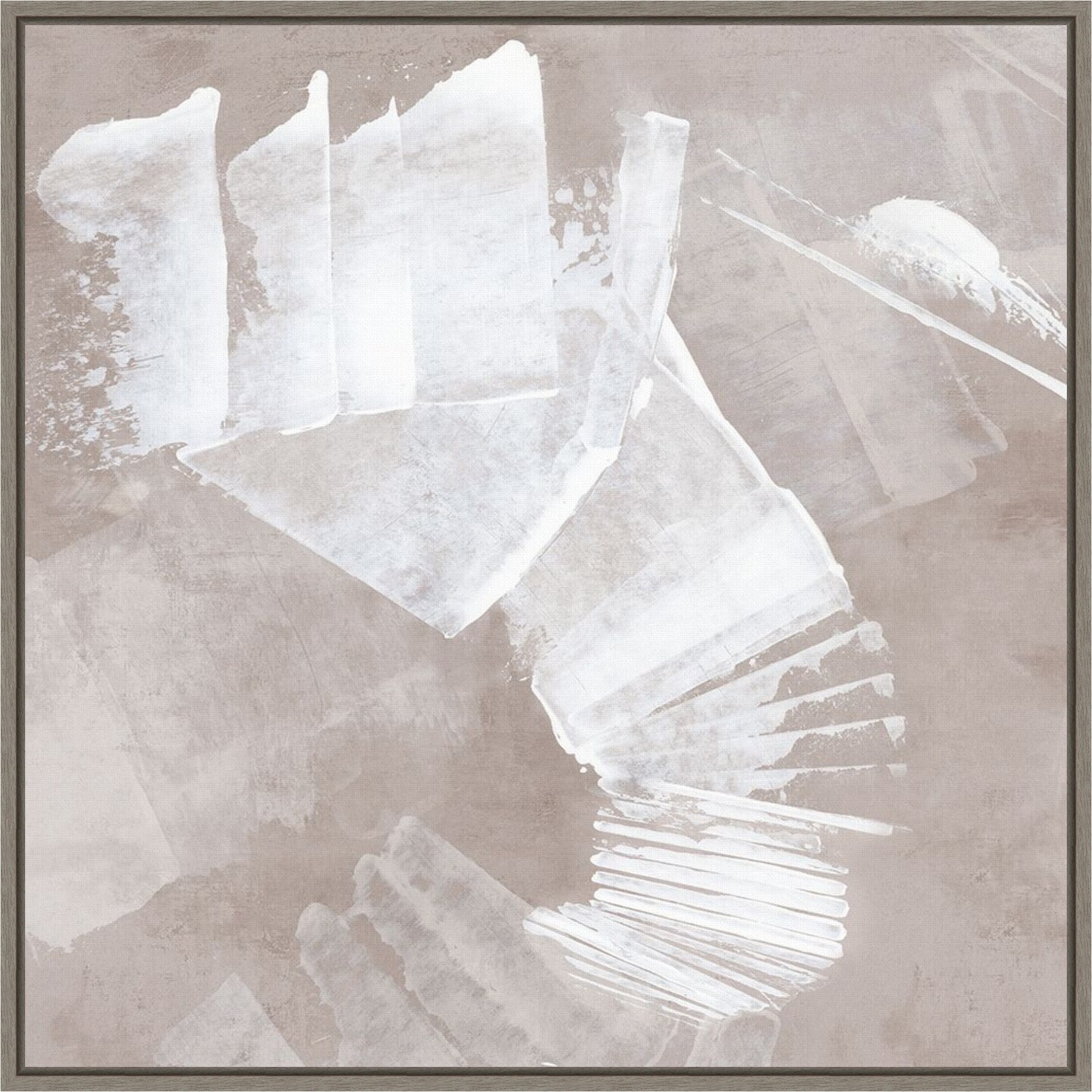 Ethereal Flow II by Eva Watts 22-in. W x 22-in. H. Canvas Wall Art Print Framed in Grey