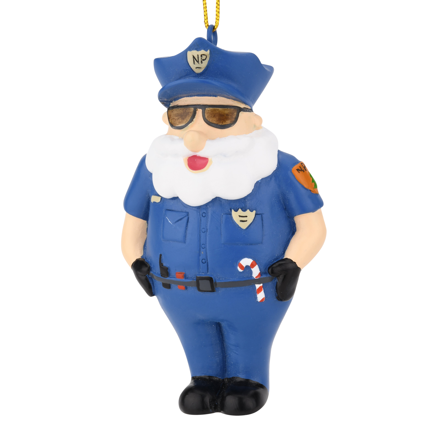 North Pole Police Department Resin Christmas Ornament