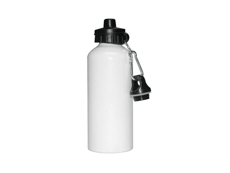 600ml Aluminium Water Bottle with Two Caps White (WB-AL600WT) FL-8