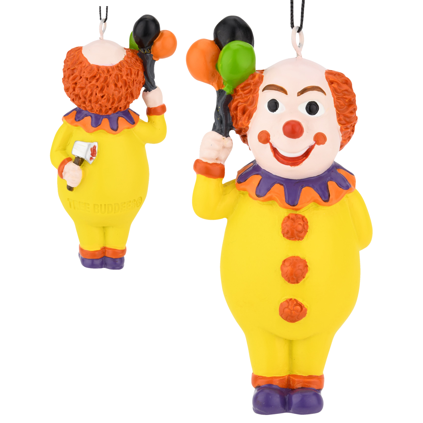 Tree Buddees Creepy Clown Holding a Bloody Hatchet Halloween Ornament