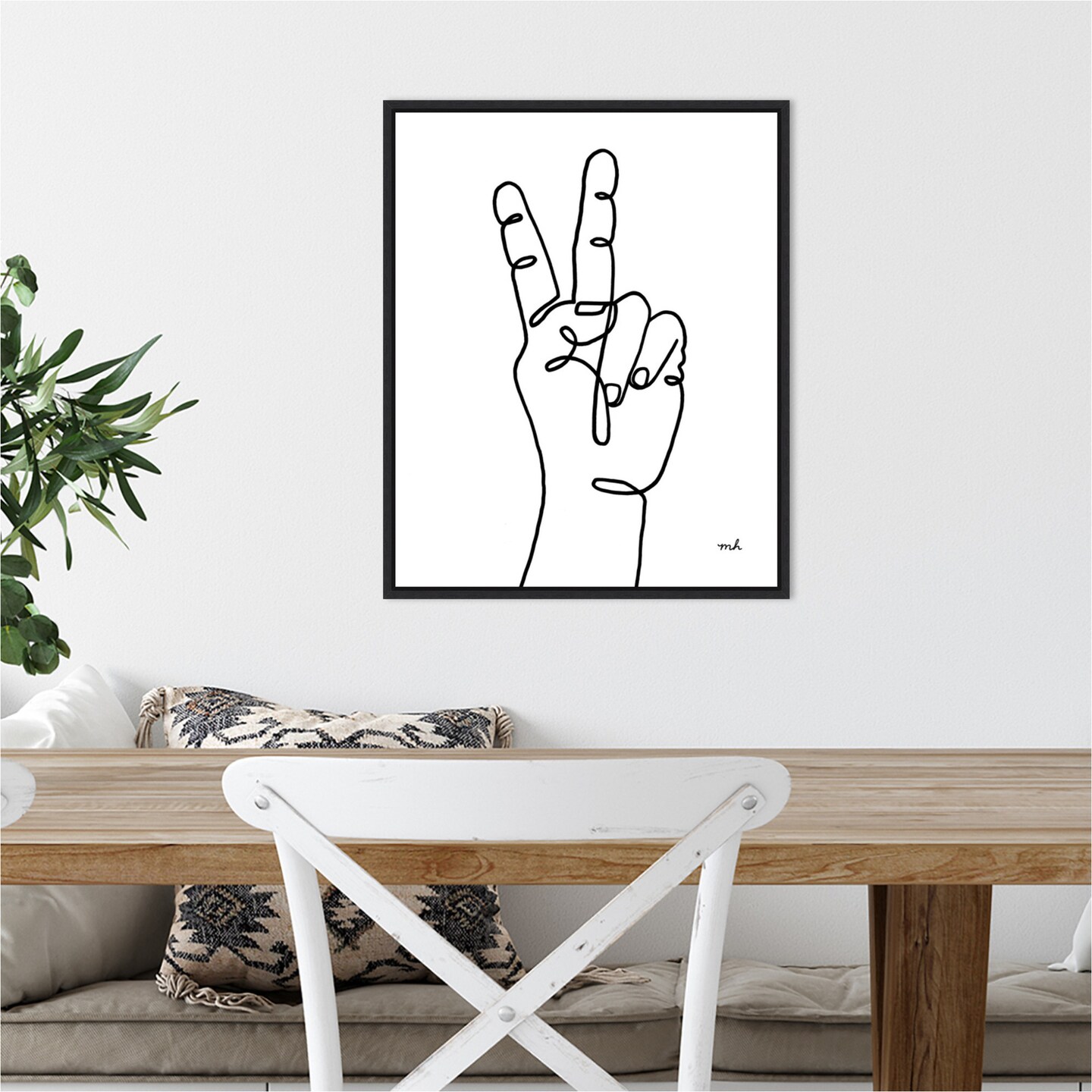 Happy Hands I by Moira Hershey 16-in. W x 20-in. H. Canvas Wall Art Print Framed in Black