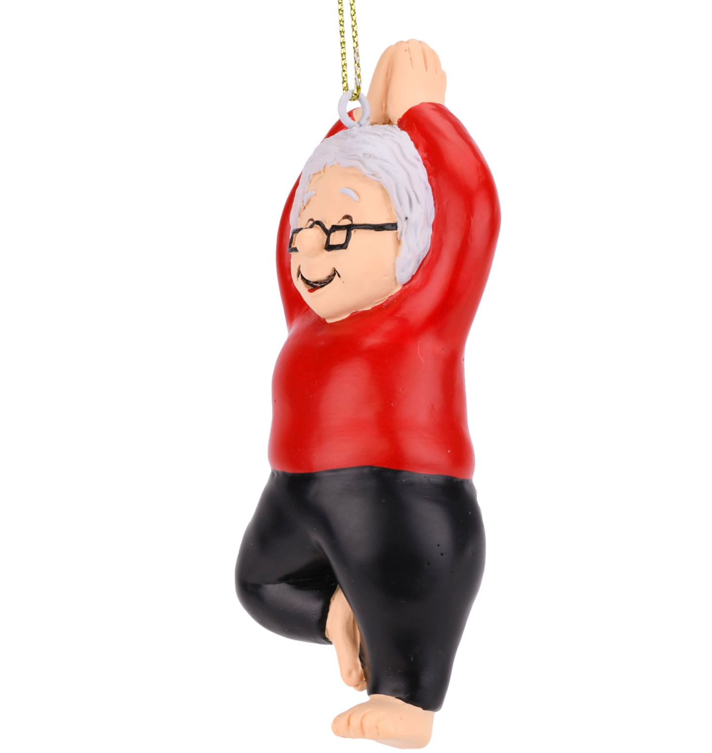 Mrs. Claus Tree Pose Yoga Christmas Ornament