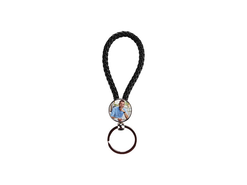 Round Braided Key Chain (Black) (YA127Y-K)(