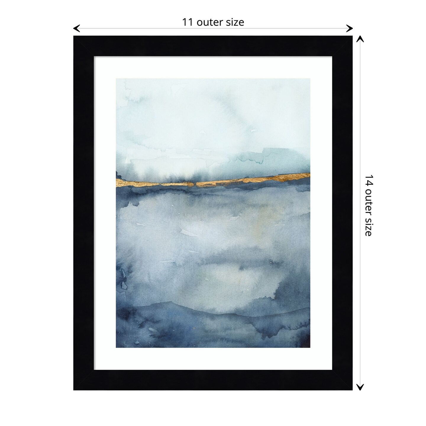 Coastal Horizon II by Victoria Borges Wood Framed Wall Art Print