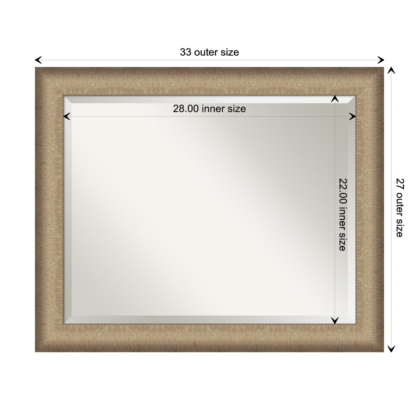 Beveled Bathroom Wall Mirror, Elegant Brushed Frame Mirrors Michaels