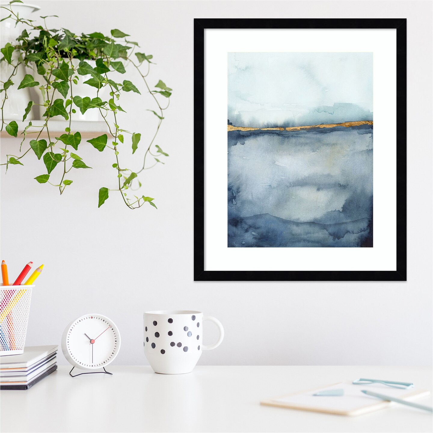Coastal Horizon II by Victoria Borges Wood Framed Wall Art Print