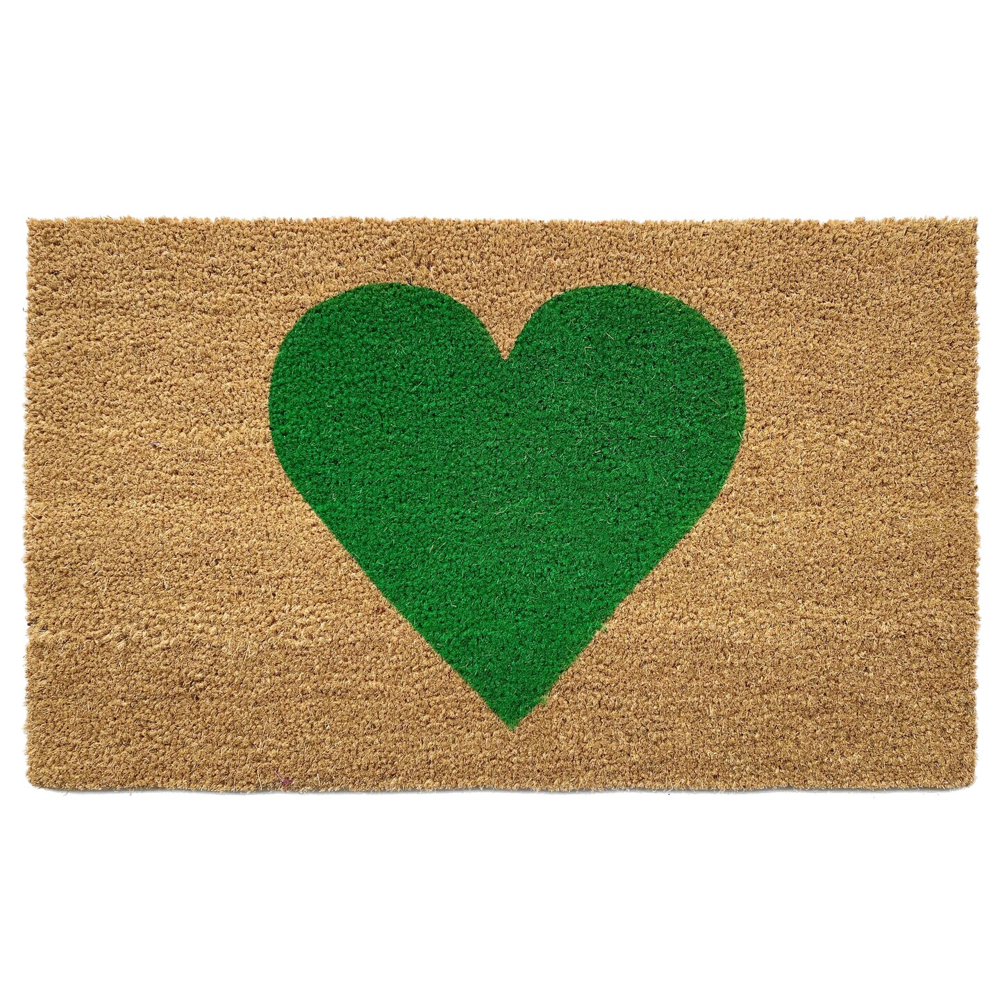 Green Heart Doormat