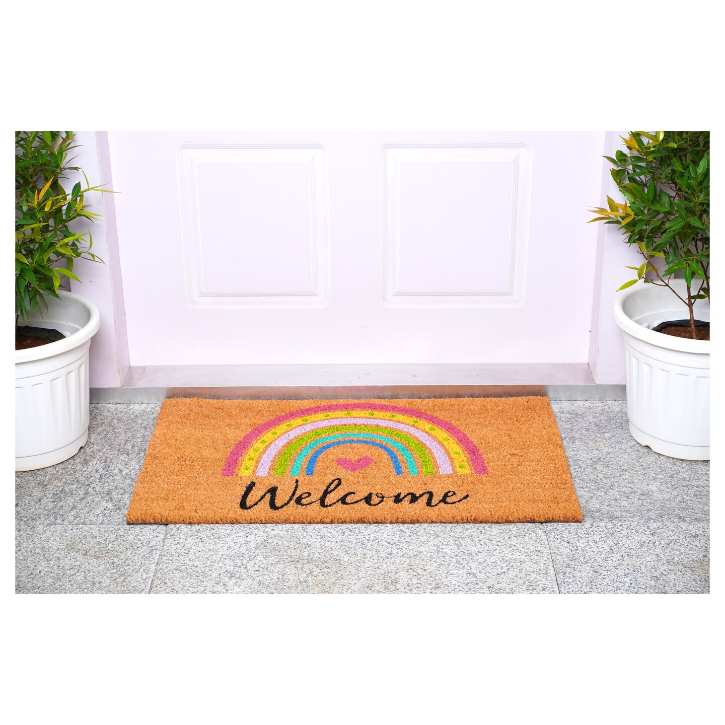 107841729 Rainbow Welcome Doormat
