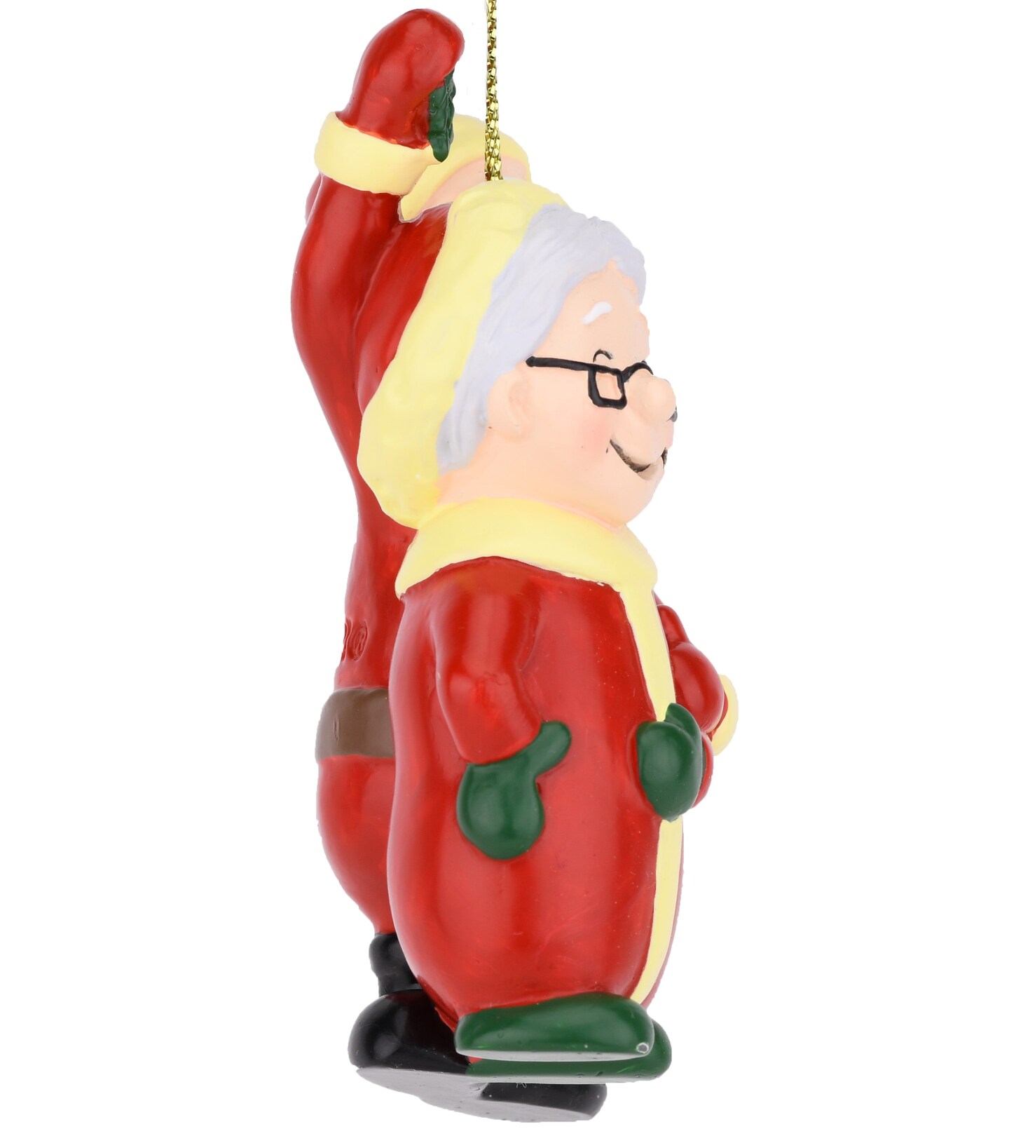 Tree Buddees Santa and Mrs. Claus Under The Mistletoe Kissing Christmas Ornament