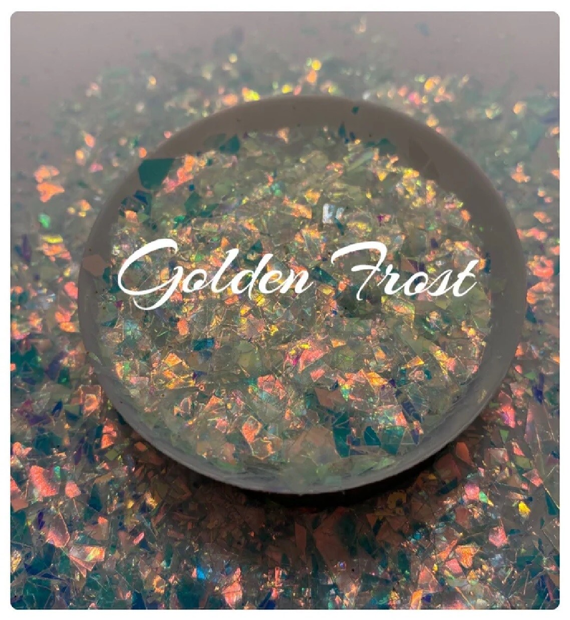 Golden Frost: Flake glitter mix 1oz