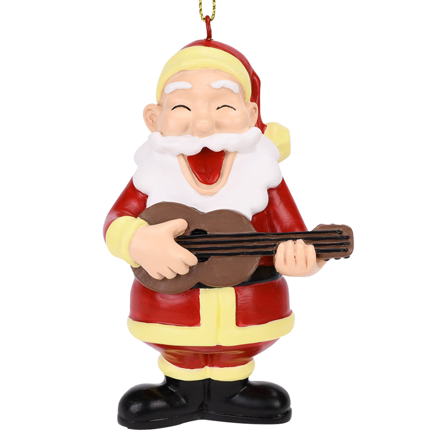 Rockin Around The Christmas Tree Guitar Playing Santa Ornament