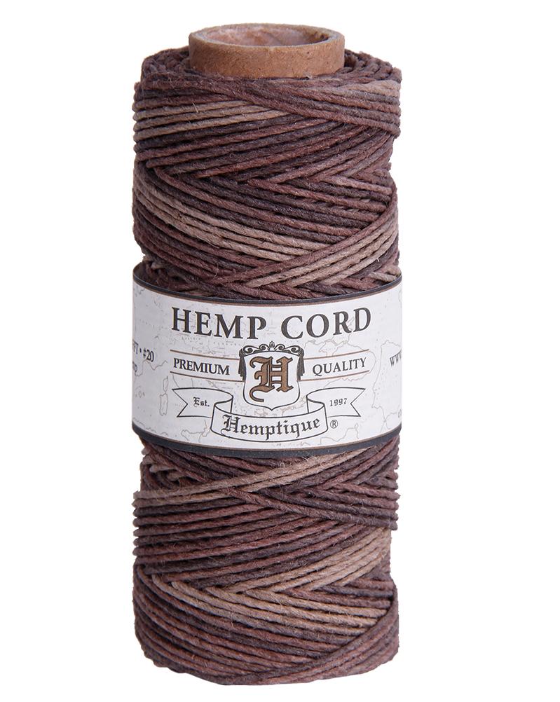 Hemptique 1mm #20 Variegated Hemp Cord Spools Eco Friendly Sustainable Naturally Grown Jewelry Bracelet Making Paper Crafting Scrapbooking Bookbinding Mixed Media Crocheting Macrame Seasonal Holiday Gift Wrapping Outdoor Gardening