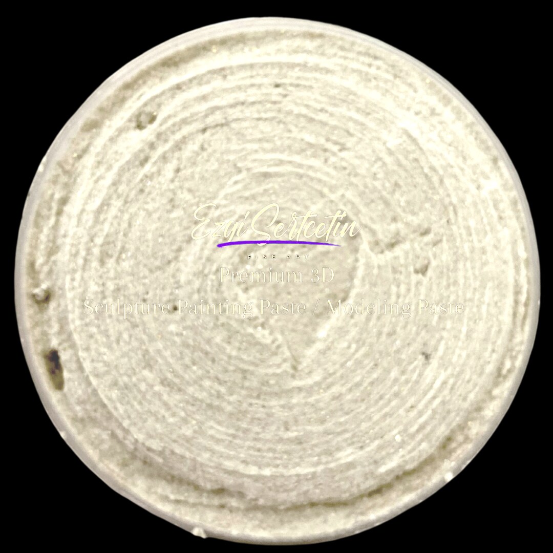 3D Premium Sculpture Painting Paste|Texture Paste|Decorative Plaster|Ready to Use|Ideal for Artwork|Stencil|Flowers|Texture|Art Relief|New Formula| 6 oz by Volume|Ezgi Sertcetin
