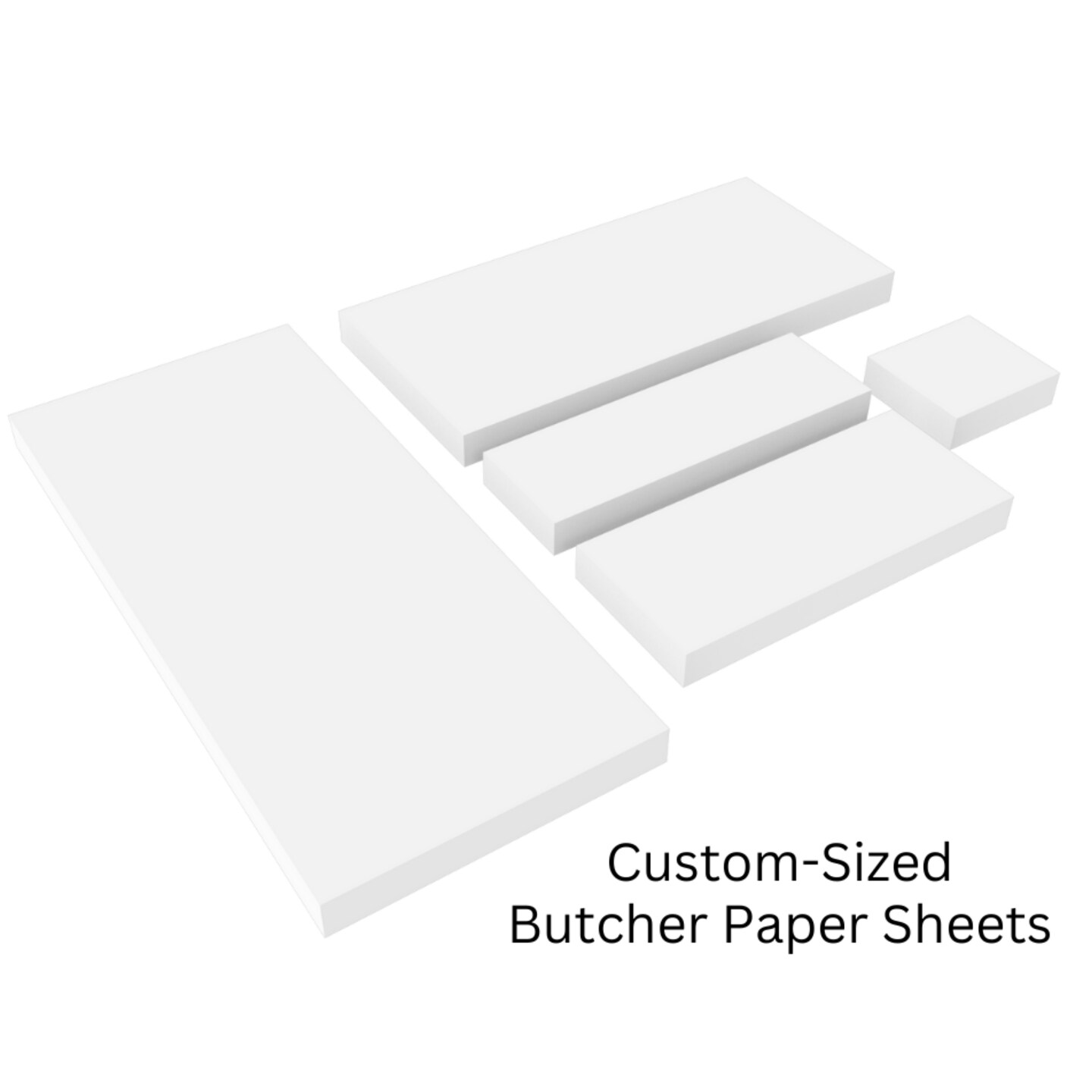 Custom Sized Butcher Paper Sheets for Sublimation and Heat Press Crafts,  White, Uncoated