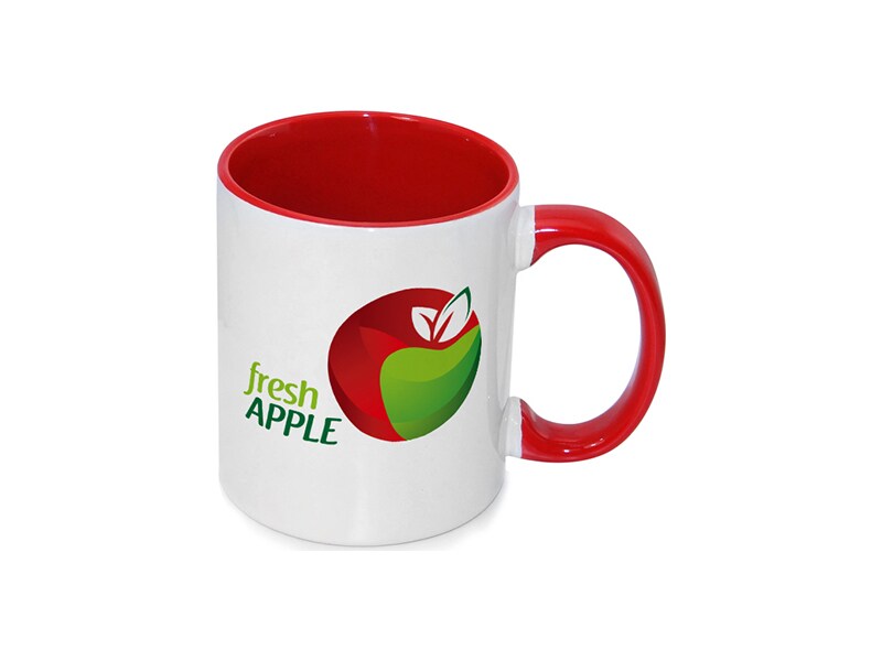 15oz Inner Rim Color Mug Red | Sublimation Products, Heat Press