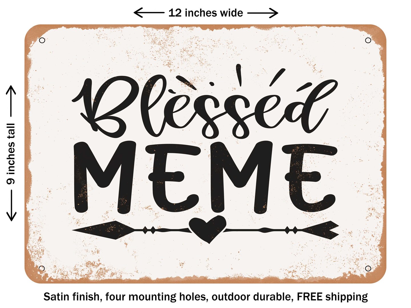 Decorative Metal Sign Blessed Meme 2 Vintage Rusty Look Signs Michaels 2572