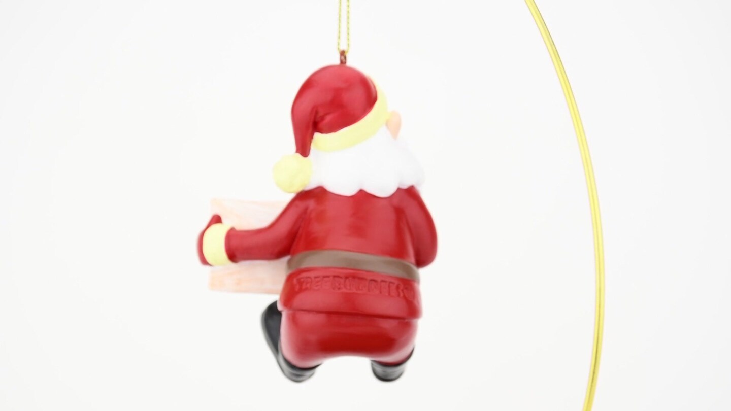 Tree Buddees Will Work for Milk and Cookies Funny Santa Christmas Ornament