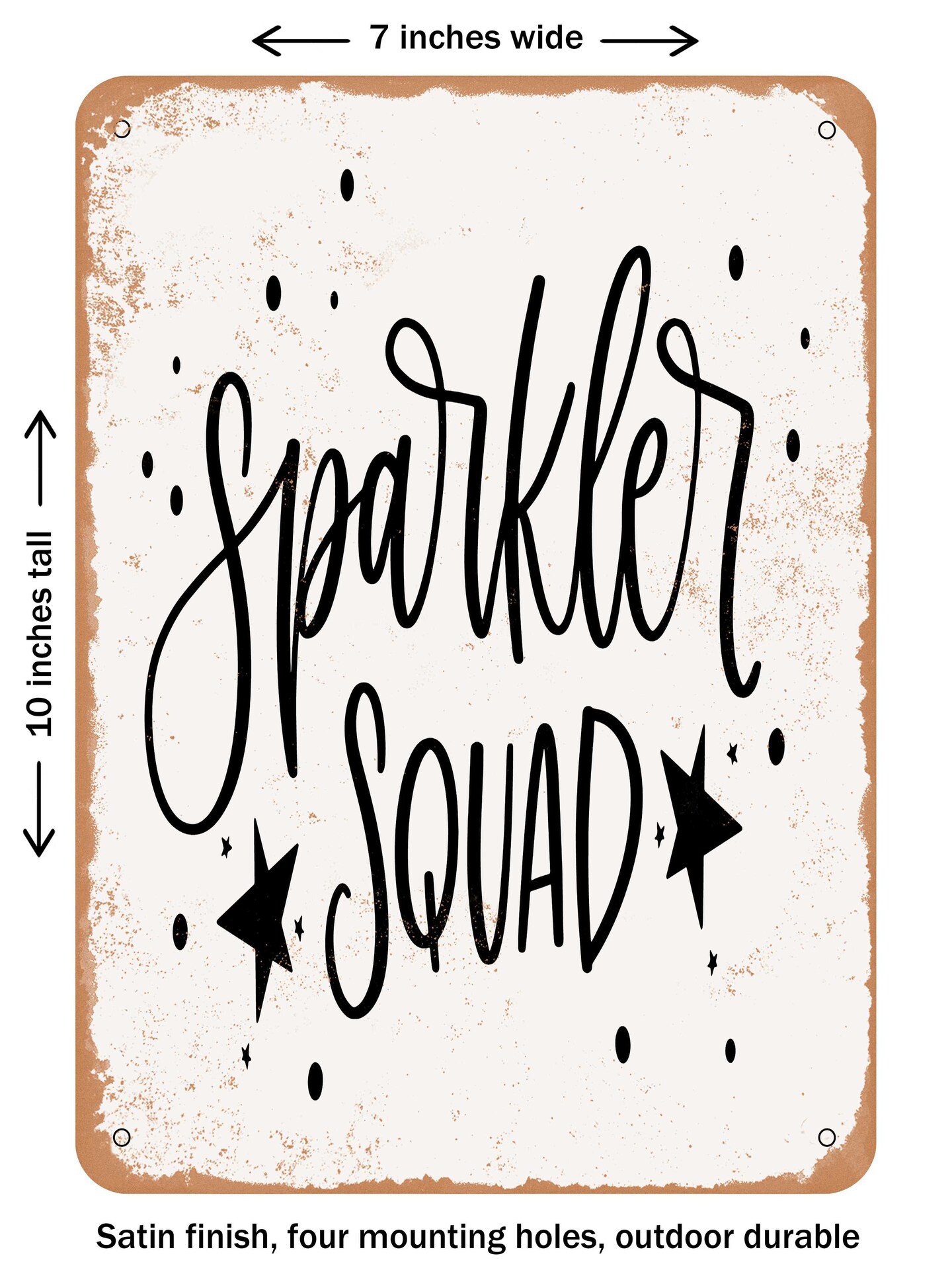 DECORATIVE METAL SIGN Sparkler Squad Vintage Rusty Look Michaels