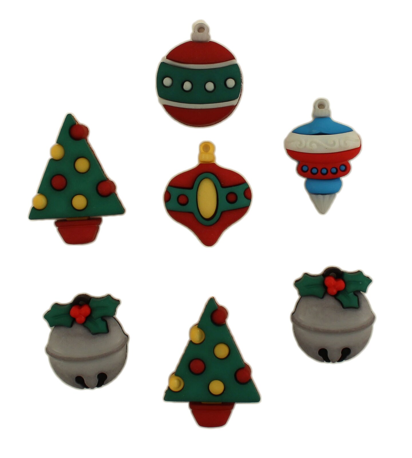 Buttons Galore 50+ Assorted Christmas Buttons for Sewing & Crafts - Set of  6 Button Packs