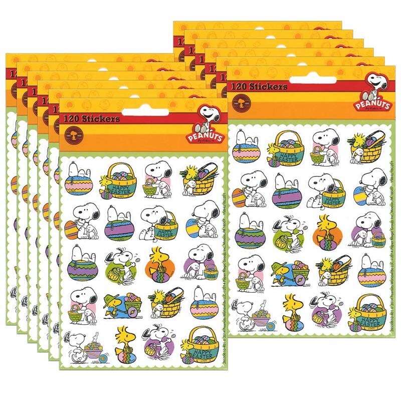 Peanuts® Easter Theme Stickers, 120 Per Pack, 12 Packs Fashion Michaels