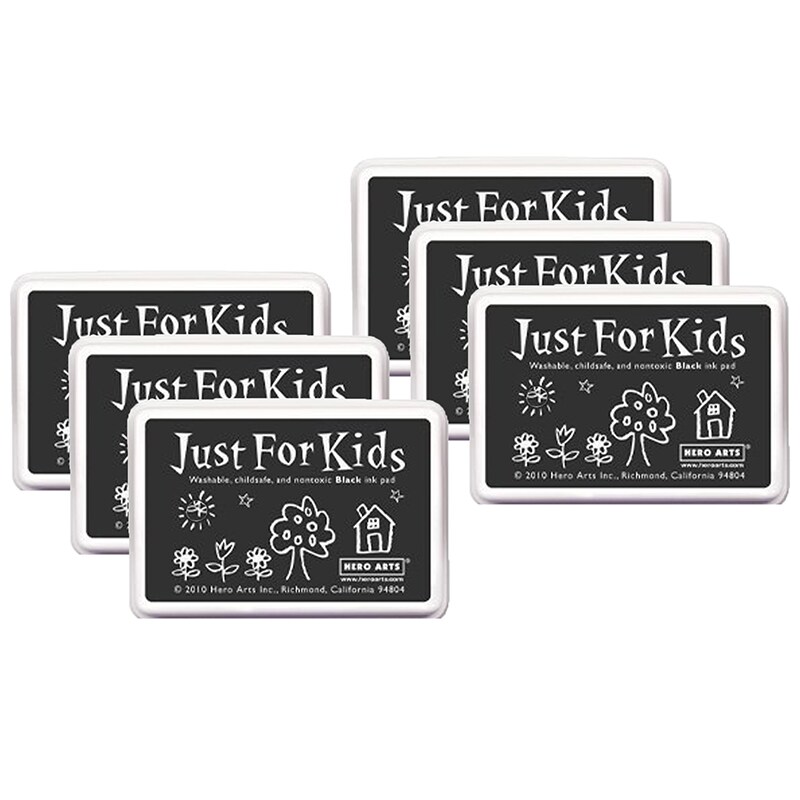 Just for Kids® Ink Pad, Black, Pack of 6 Ink Pads Michaels