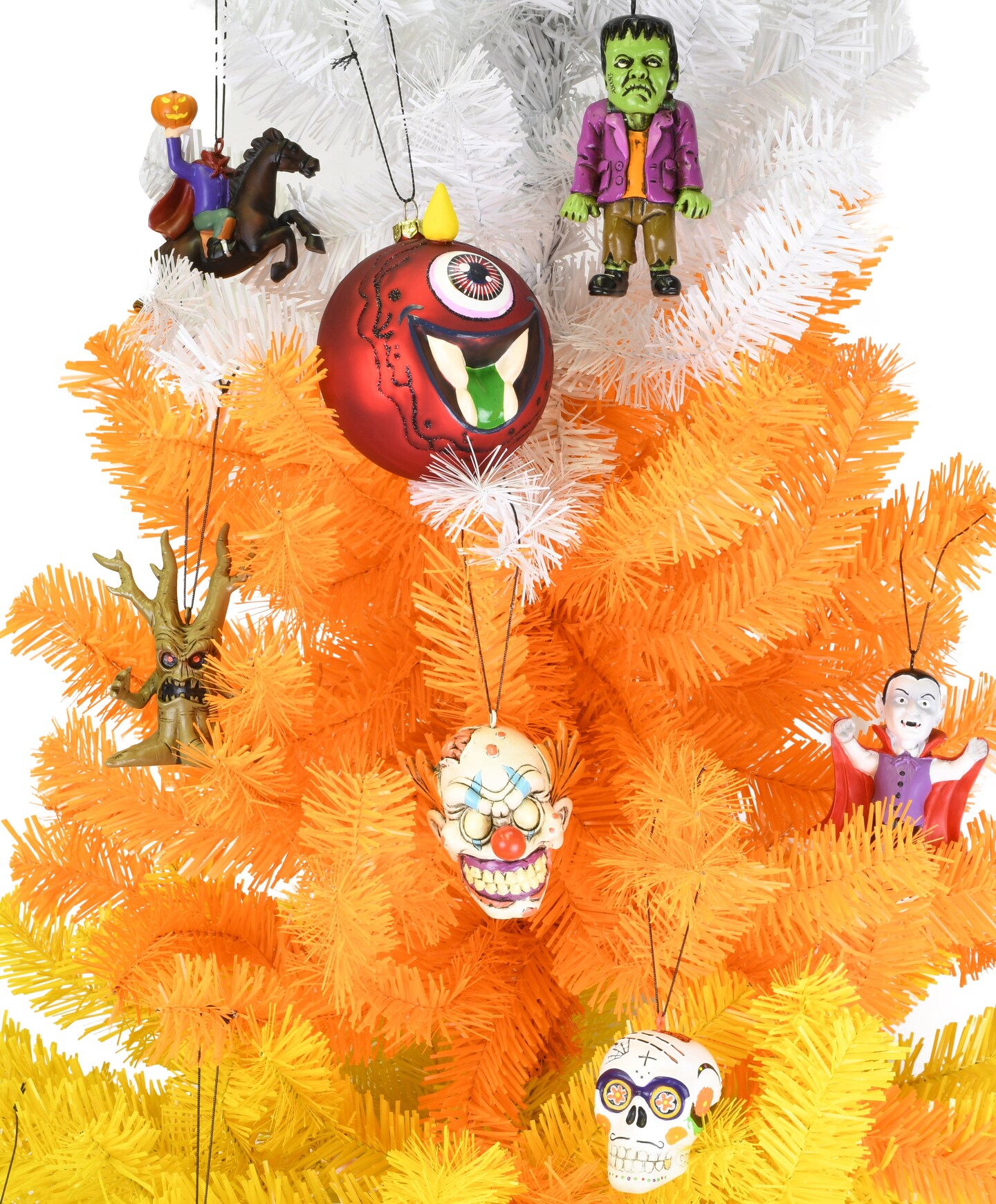 Tree Buddees White, Orange and Yellow Candy Corn Halloween Tree (4 Foot)