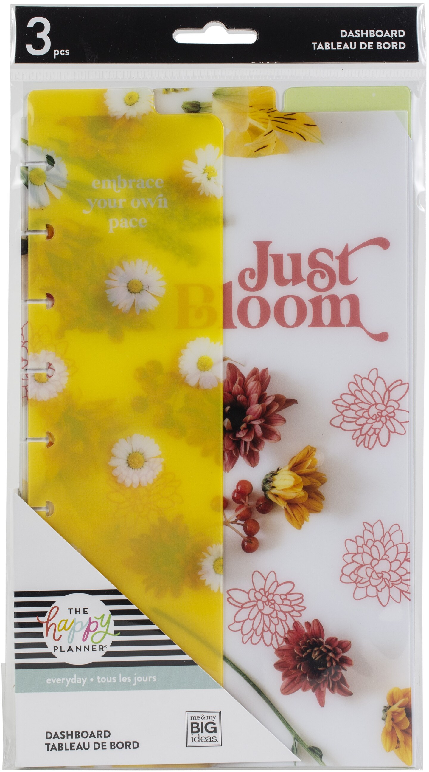Happy Planner Classic Dashboards 3/PkgPressed Florals Stencils