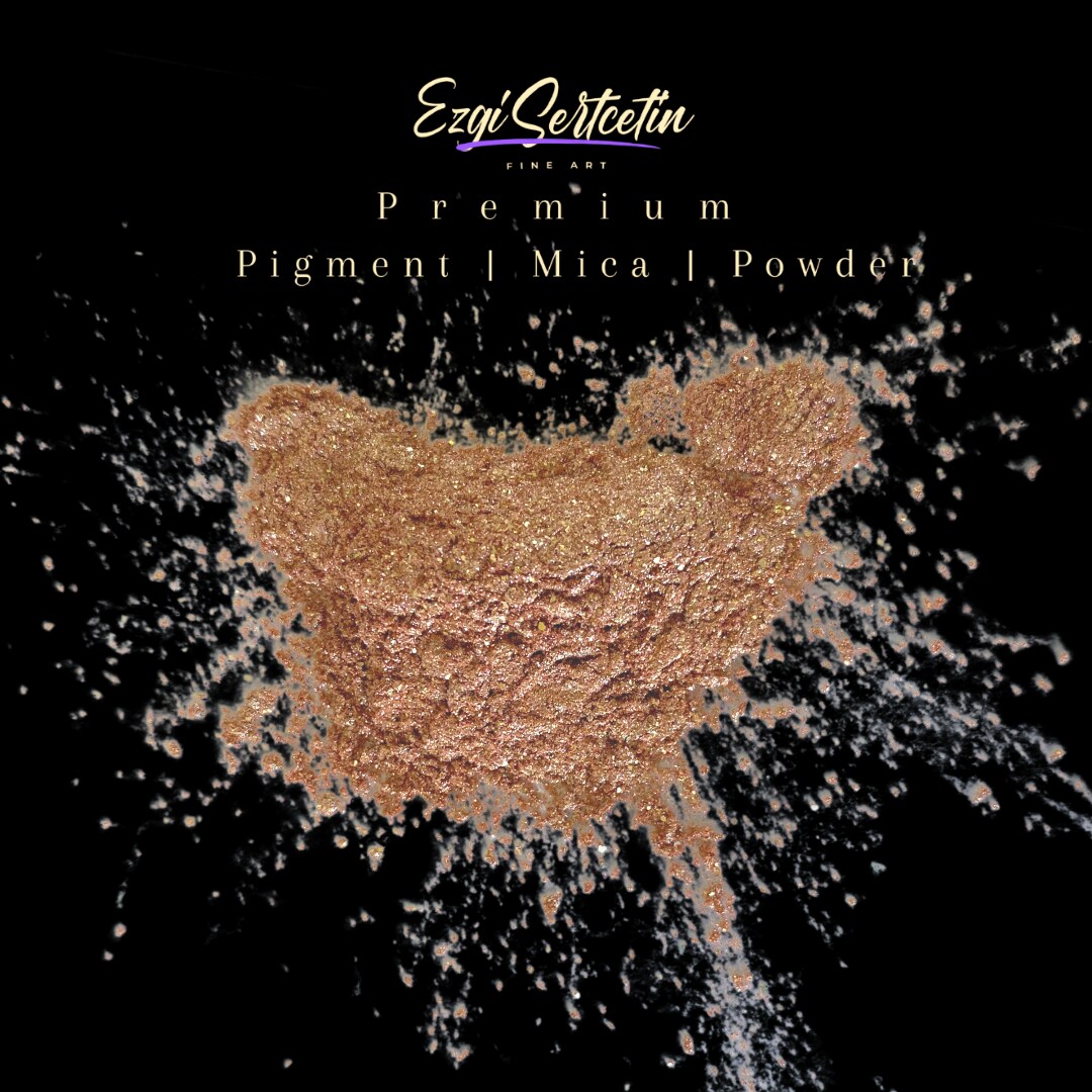 Premium Pigment Powder 50g | Authentic Unique & Bright Pearlescent Metallic and Neon Colors | Especially Formulated for Artwork, Resin, Slime, Plasticine and more by Ezgi Sertcetin