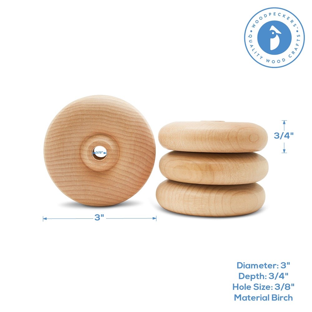 Classic Mini Wood Wheels, Multiple Sizes Available, Craft | Woodpeckers