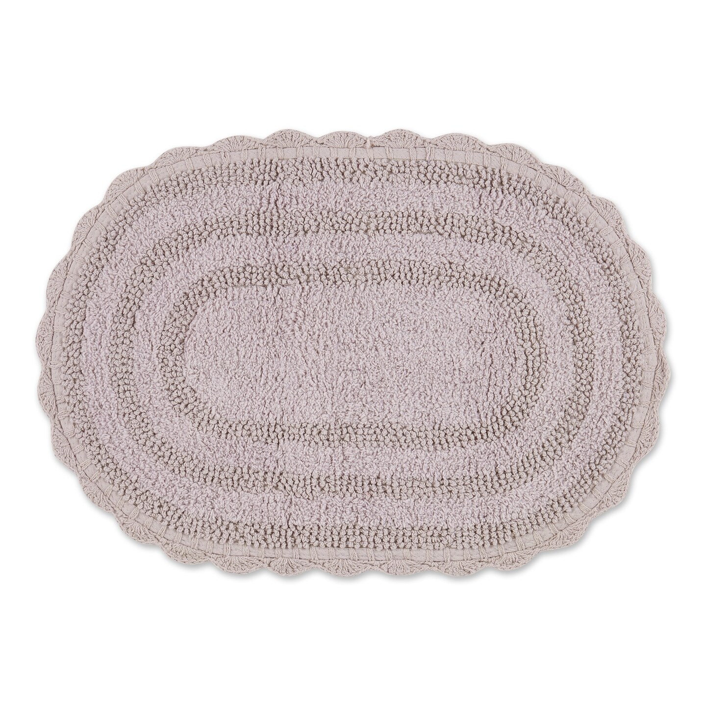 DII Dusty Lilac Small Oval Crochet Bath Mat Michaels