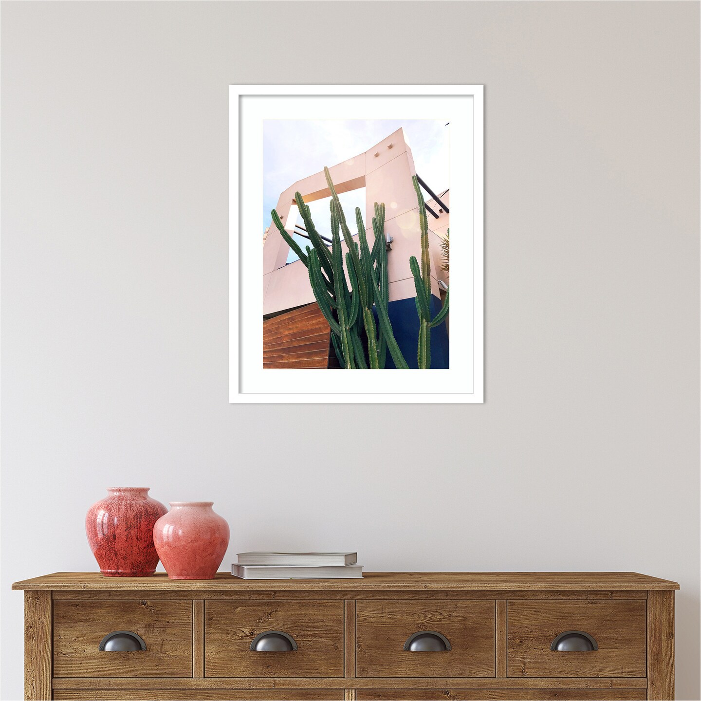 Abbot Kinney Blvd by Rachel Dowd Wood Framed Wall Art Print