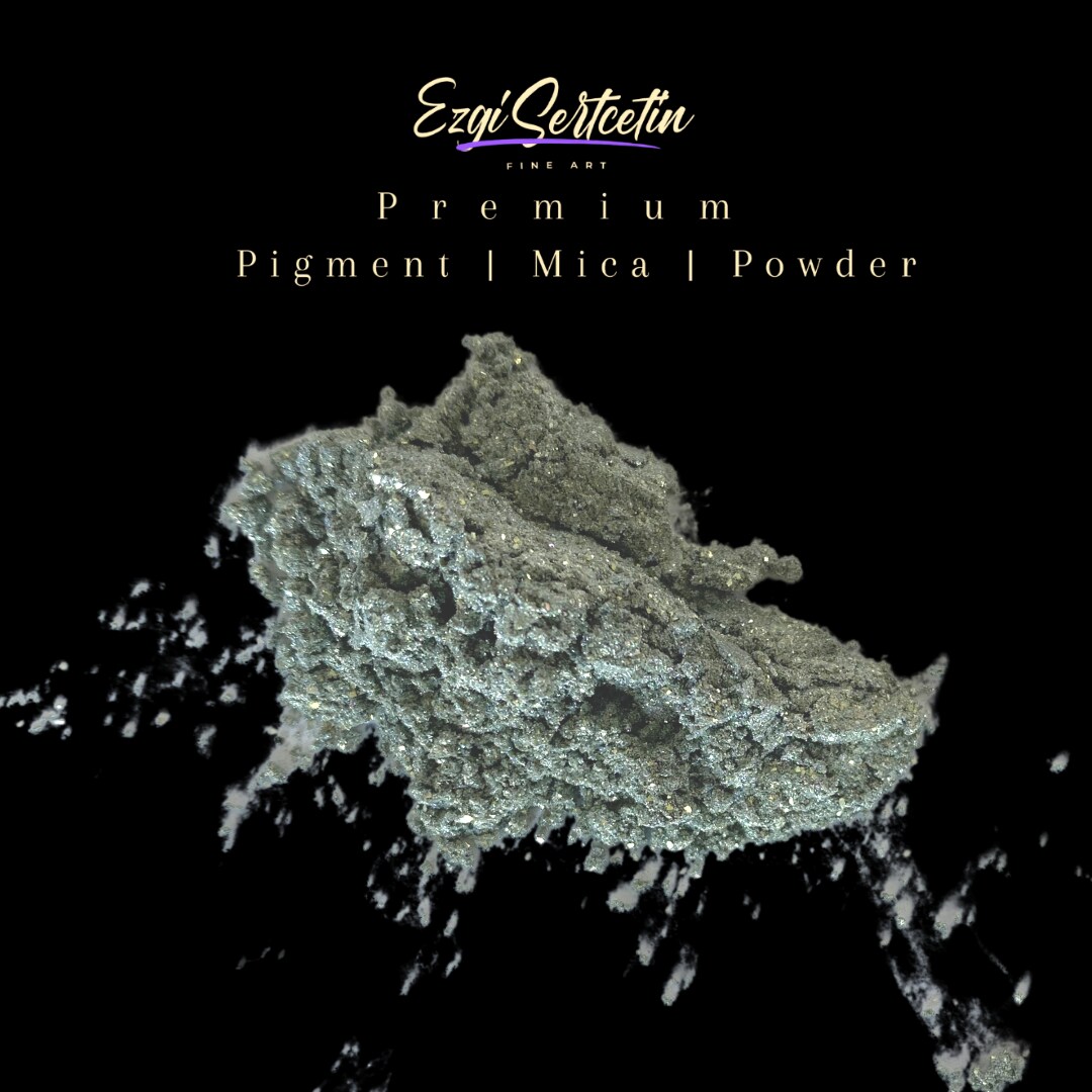 Premium Pigment Powder 50g | Authentic Unique & Bright Pearlescent Metallic and Neon Colors | Especially Formulated for Artwork, Resin, Slime, Plasticine and more by Ezgi Sertcetin