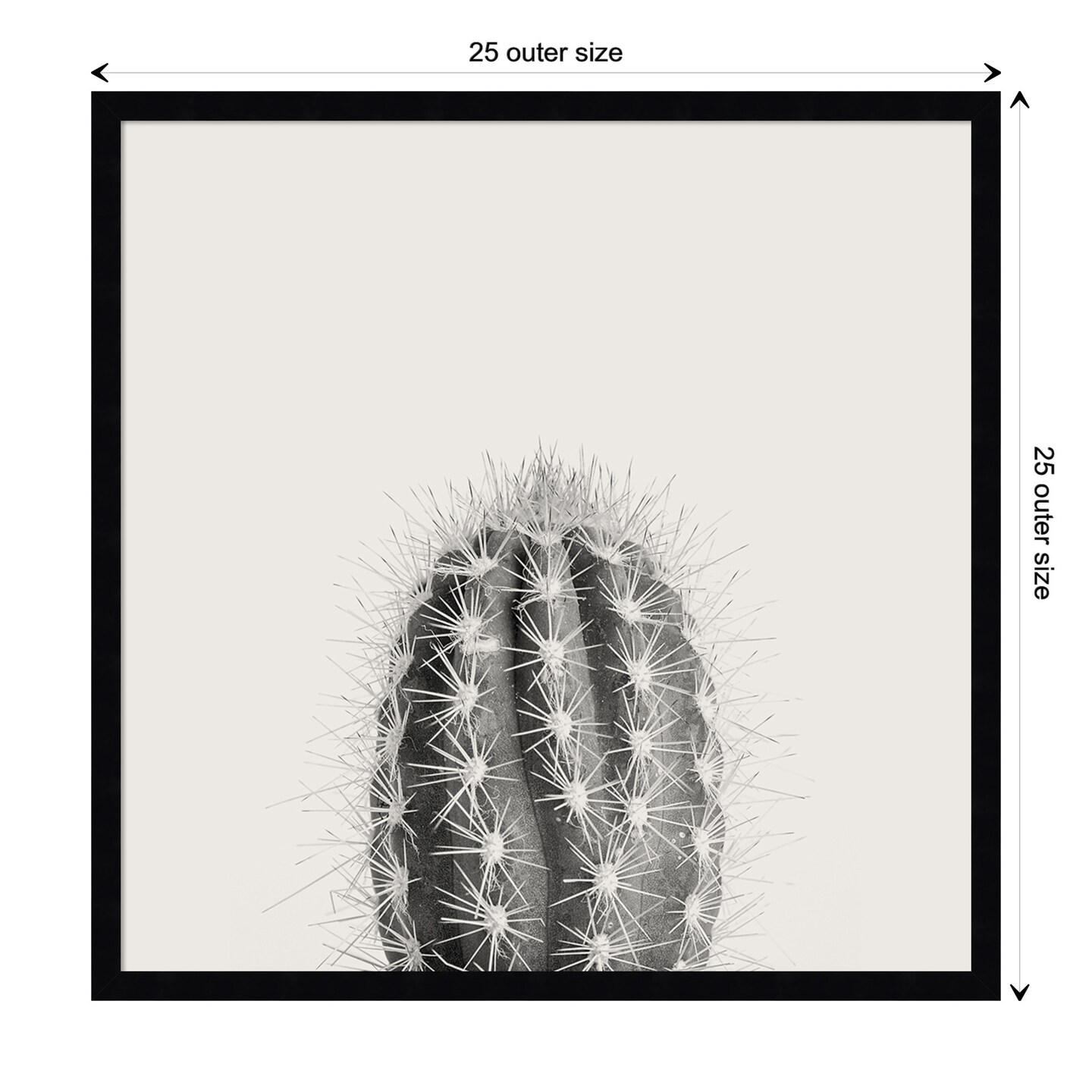 Haze Cactus Succulent Tall by The Creative Bunch Studio Wood Framed Wall Art Print