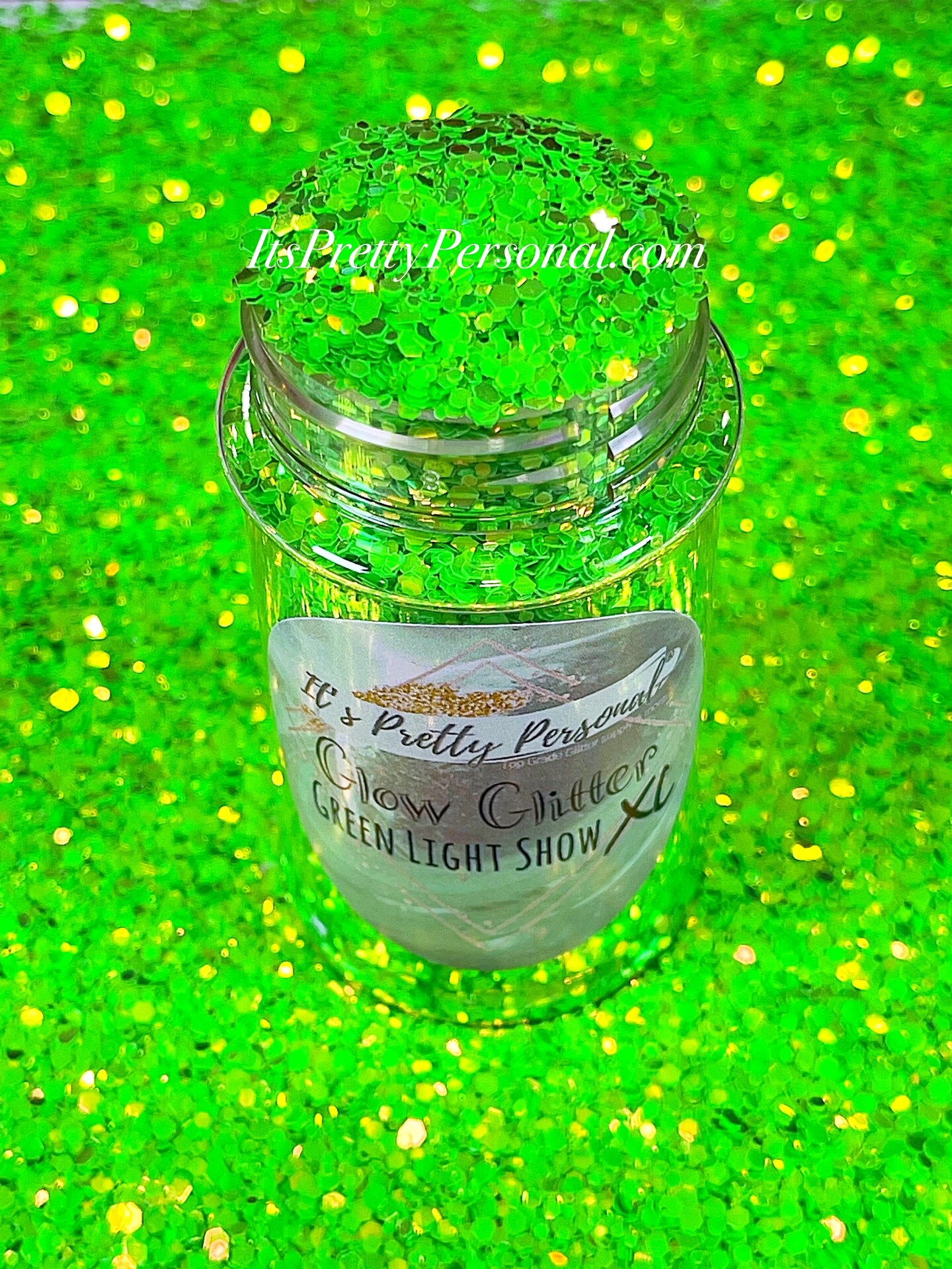 &#x201C;GREEN Light Show XL&#x201D;-GLOW Glitter