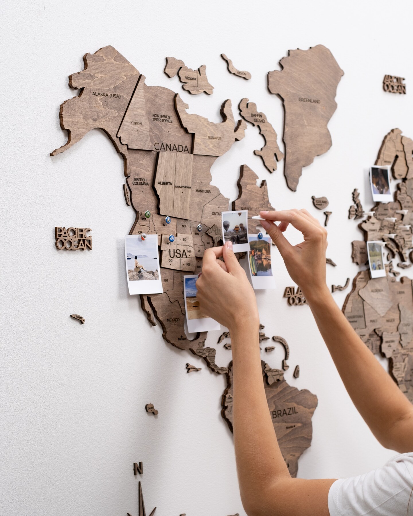 Office Home Decor, Map To Mark Travels, Large Wall Art, Unique Wedding Gift