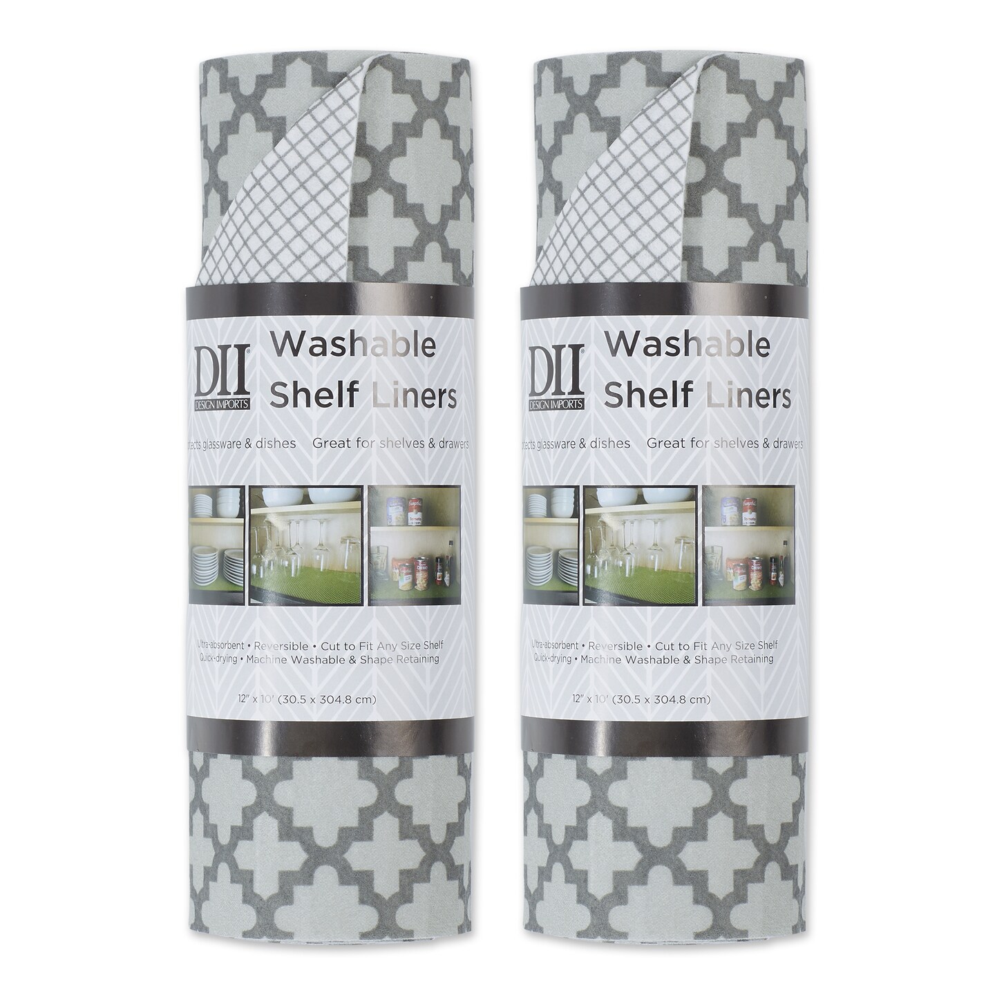DII Gray Lattice Shelf Liner (Set of 2) Michaels