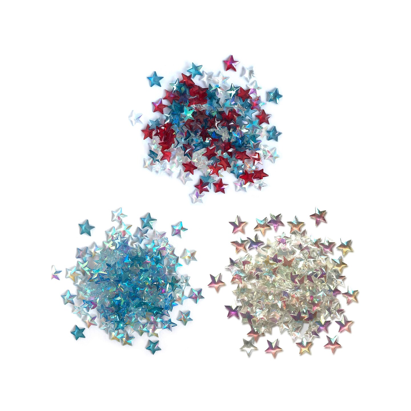 Buttons Galore Sparkletz&#xAE; Embellishments Bundle, Iridescent Diamonds Stars-18 Grams