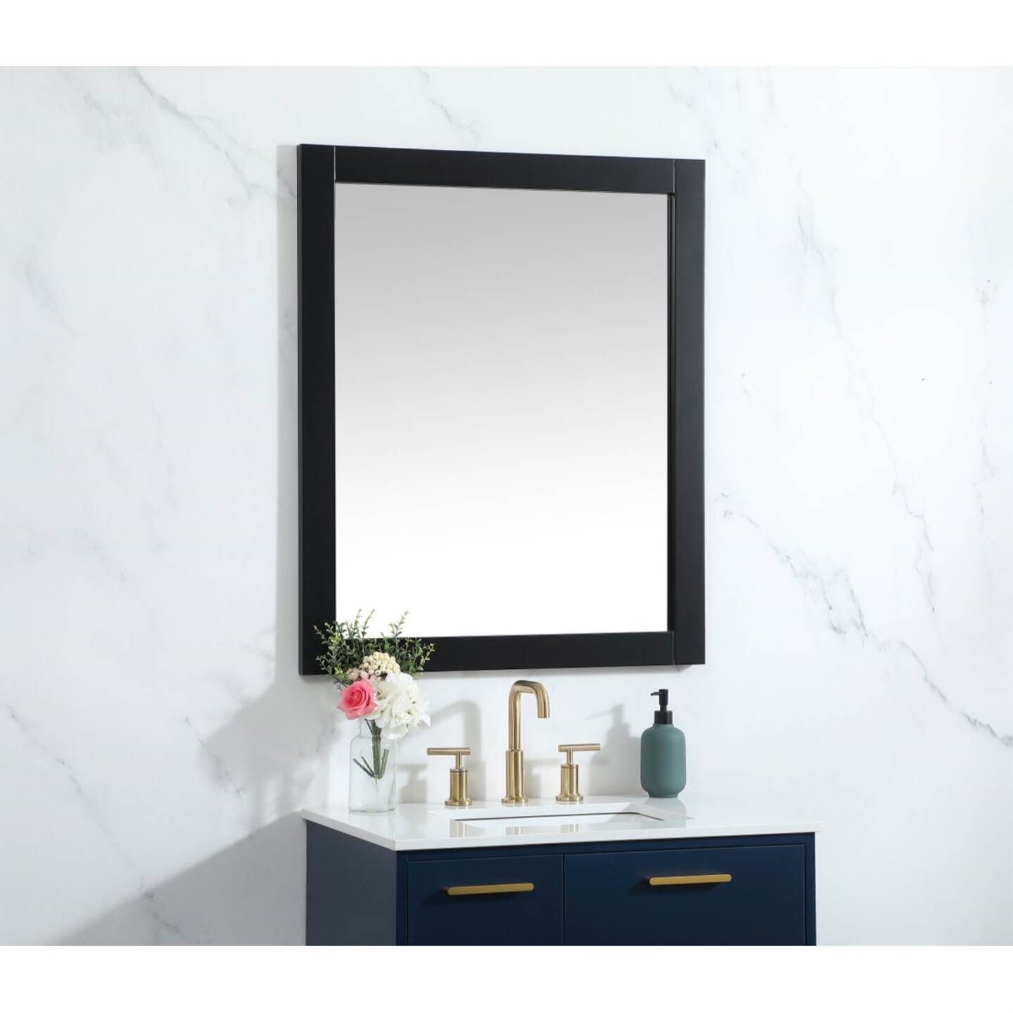 Aqua vanity mirror 30x36 inch in black Mirrors Michaels