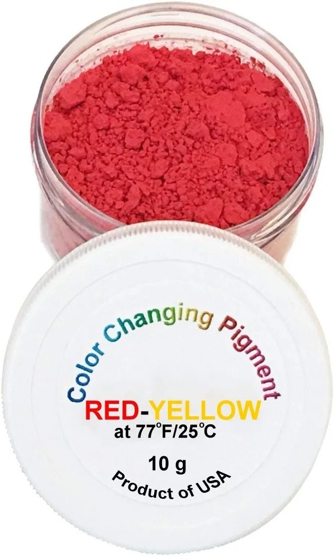 Color to color thermochromic pigment 1lot=10gram 31C orange to yellow heat  sensitive pigment changeable powder