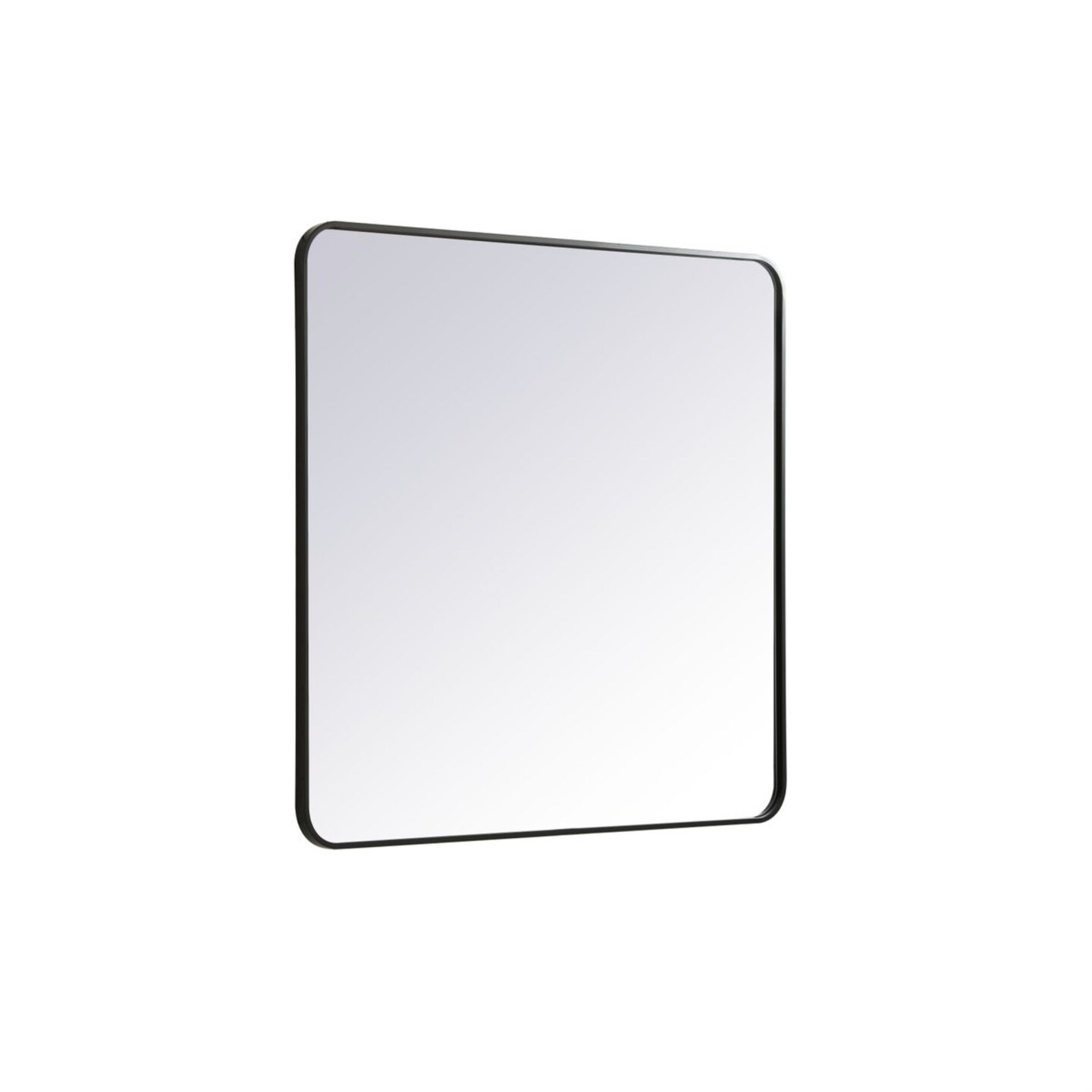 Soft corner metal rectangular mirror 36x36 inch in Black | Mirrors ...