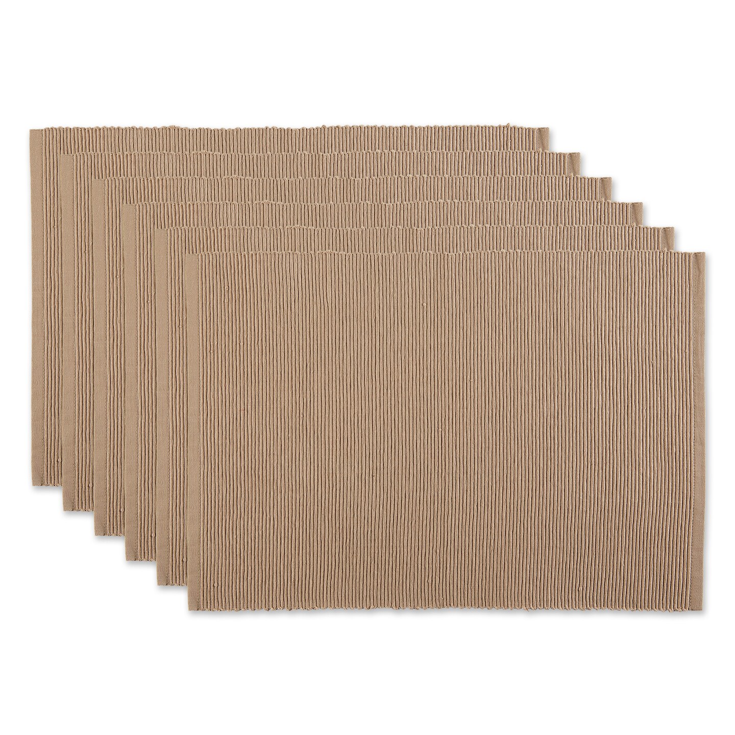 DII Stone Ribbed Placemat Set/6