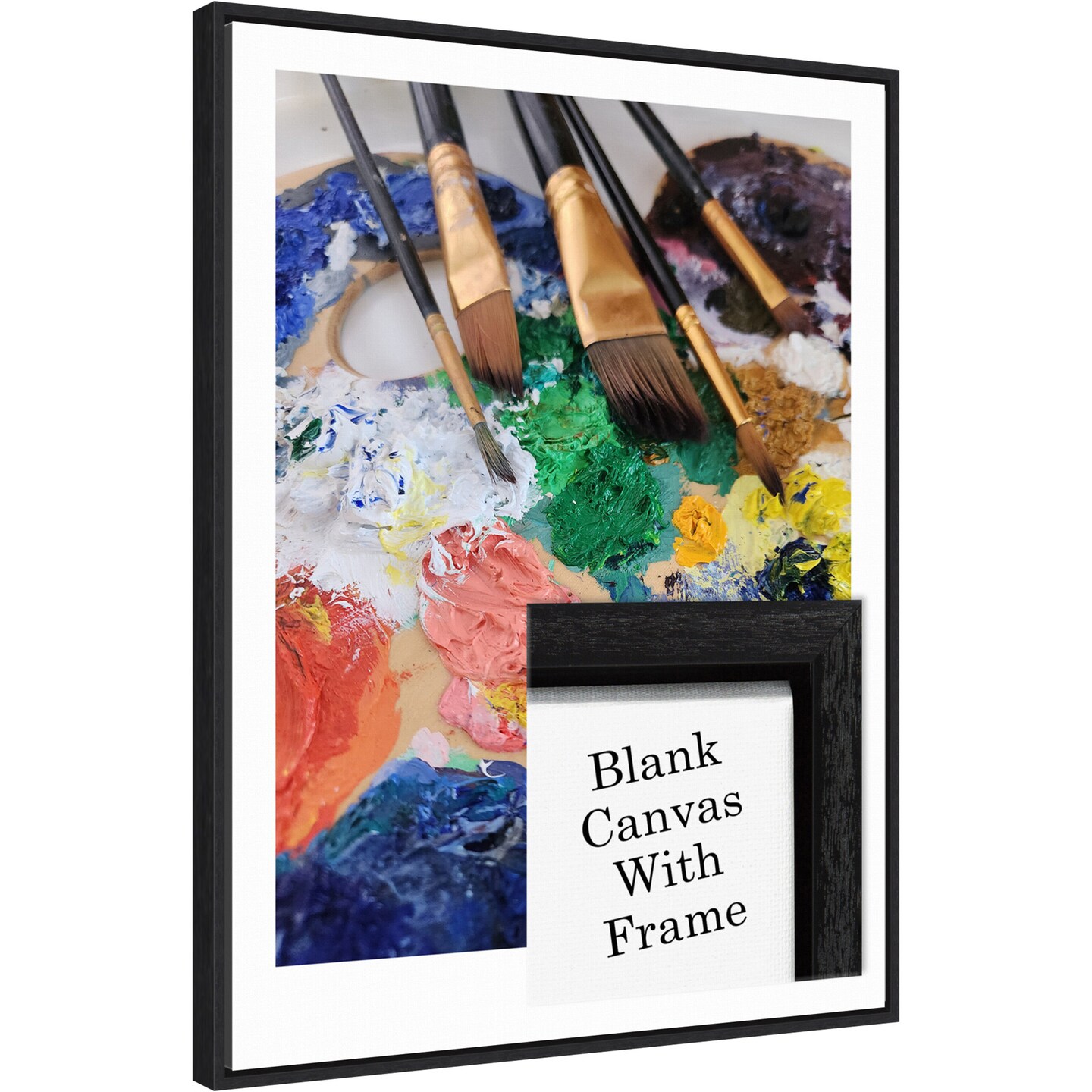 Framed Blank White Canvas for DIY Artwork, Crafts and Painting