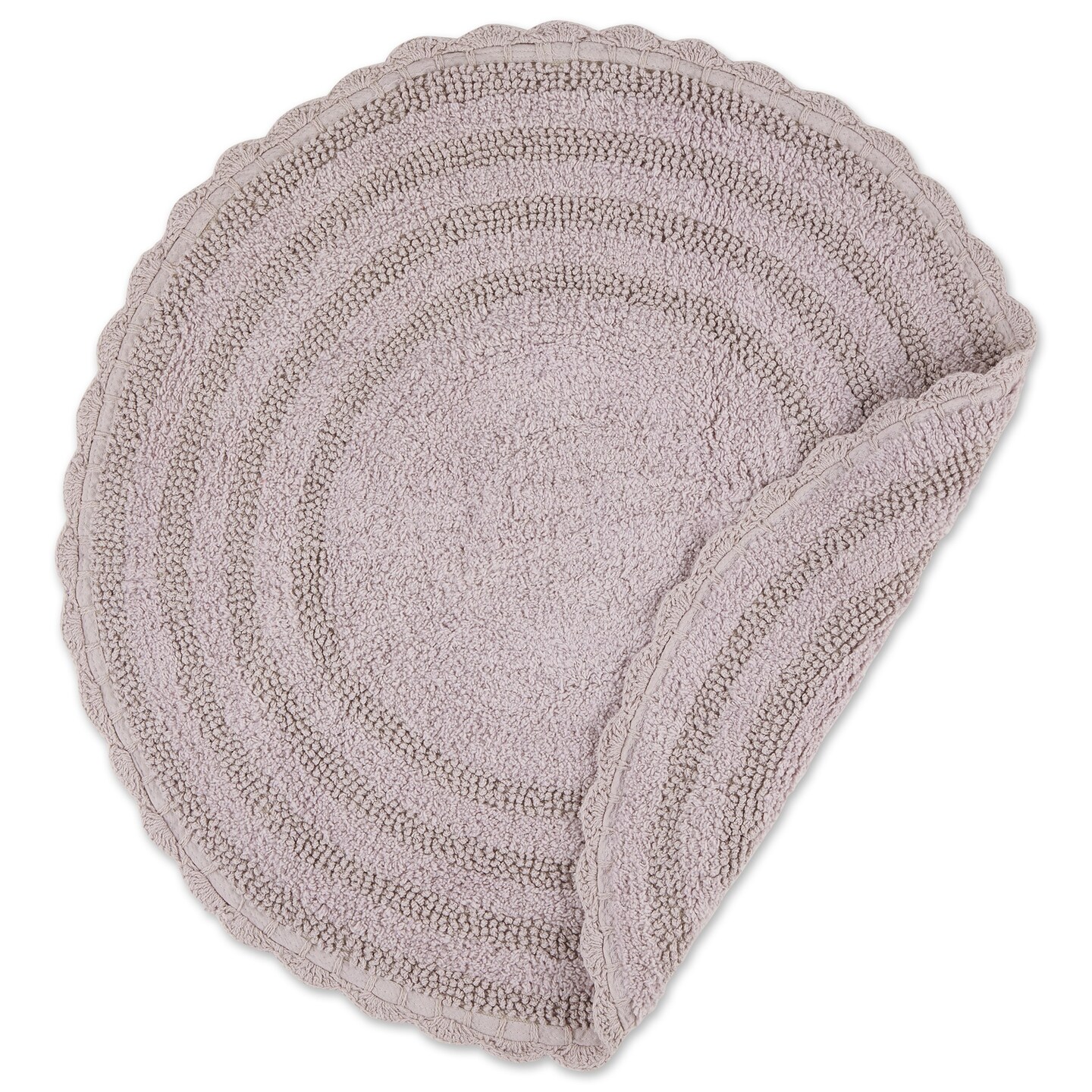 DII Dusty Lilac Round Crochet Bath Mat Michaels