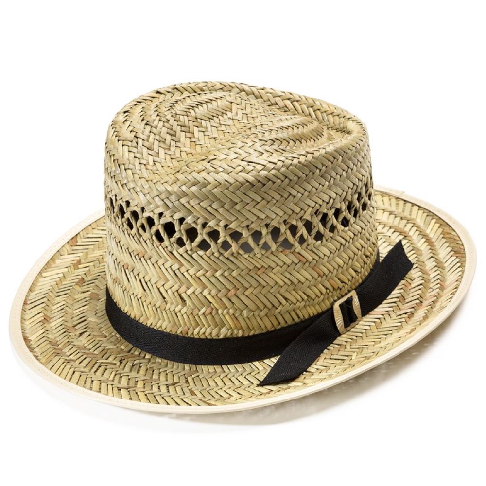 Sunset Straw Hats Sun Hat, AmishMade Vented with Black Band, Men's