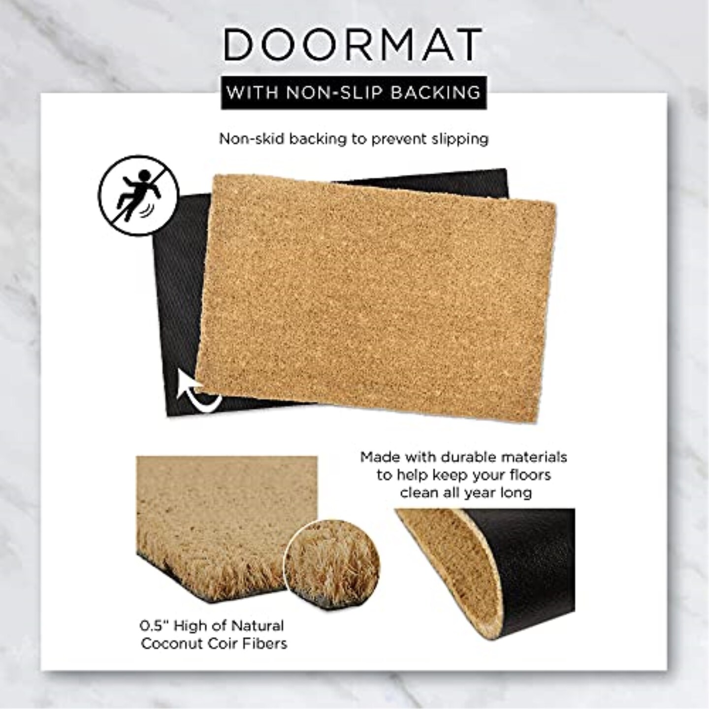 DII Rusty Orange Welcome Doormat